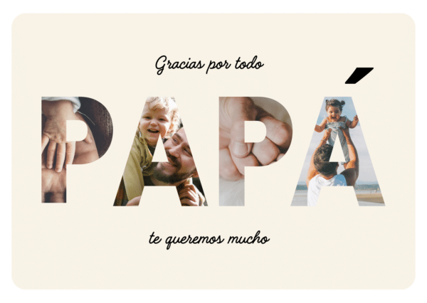 postal-dia-del-padre-elegante-negro-beige Portarretratos con sentido para Papá 13 x 18