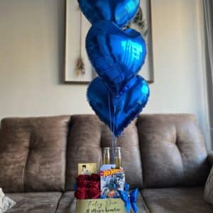 Rosas con Globos de Helio