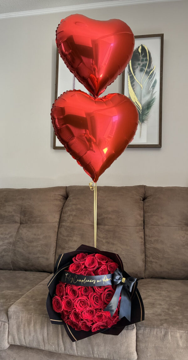 Ramo 30 Rosas + Globos