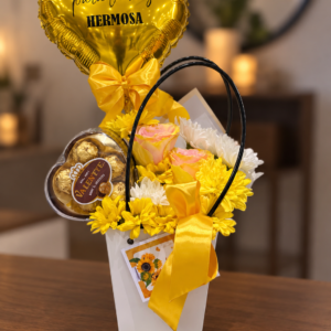Canasta flores amarillas 💛