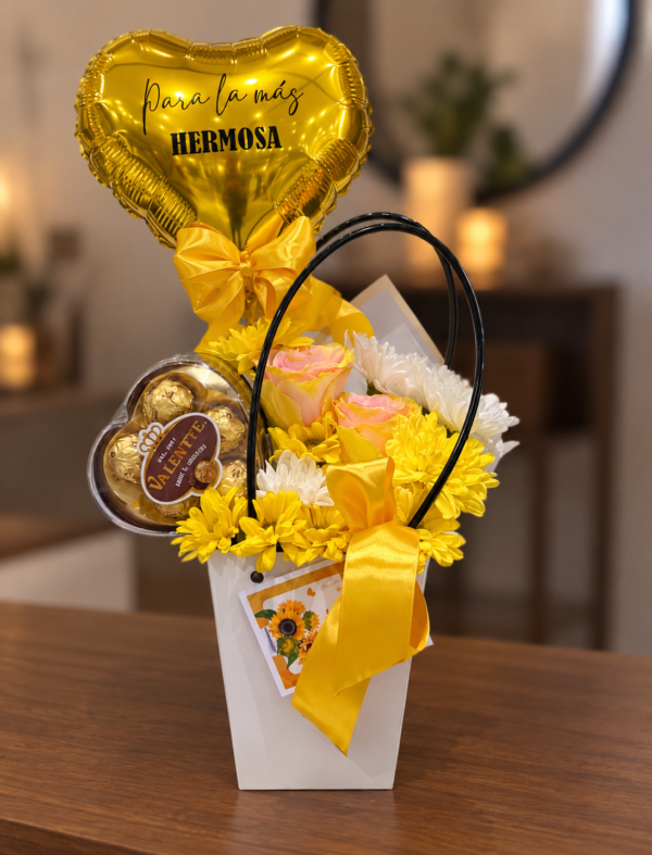 Canasta flores amarillas 💛
